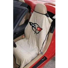 Pair Seat Armour Universal Grey Towel Front Seat Covers for Corvette C7